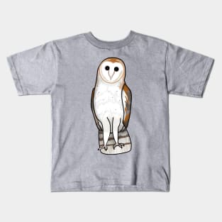Beautiful Barn Owl (Large Print) Kids T-Shirt